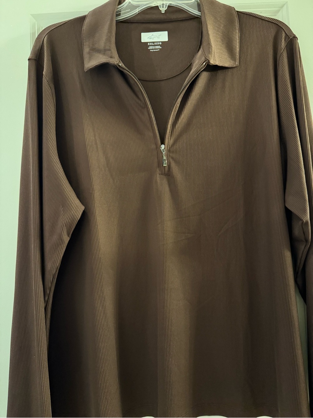 Women’s Brown Zip-Front Polo Shirt - Unknown Brand